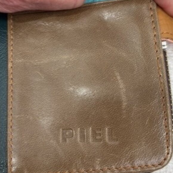 Piel Women's Multicolored Leather Quilted Patchwork Compact Wallet - Picture 8 of 8